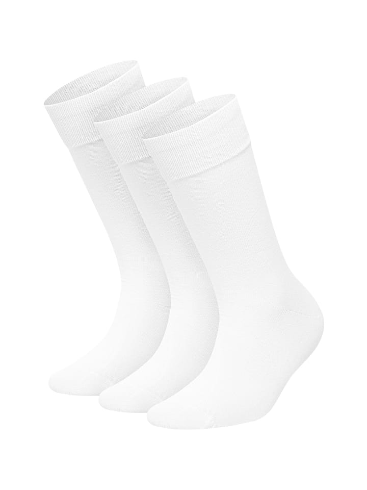 3er-Pack Socken One Color Smooth in Smooth Snow White
