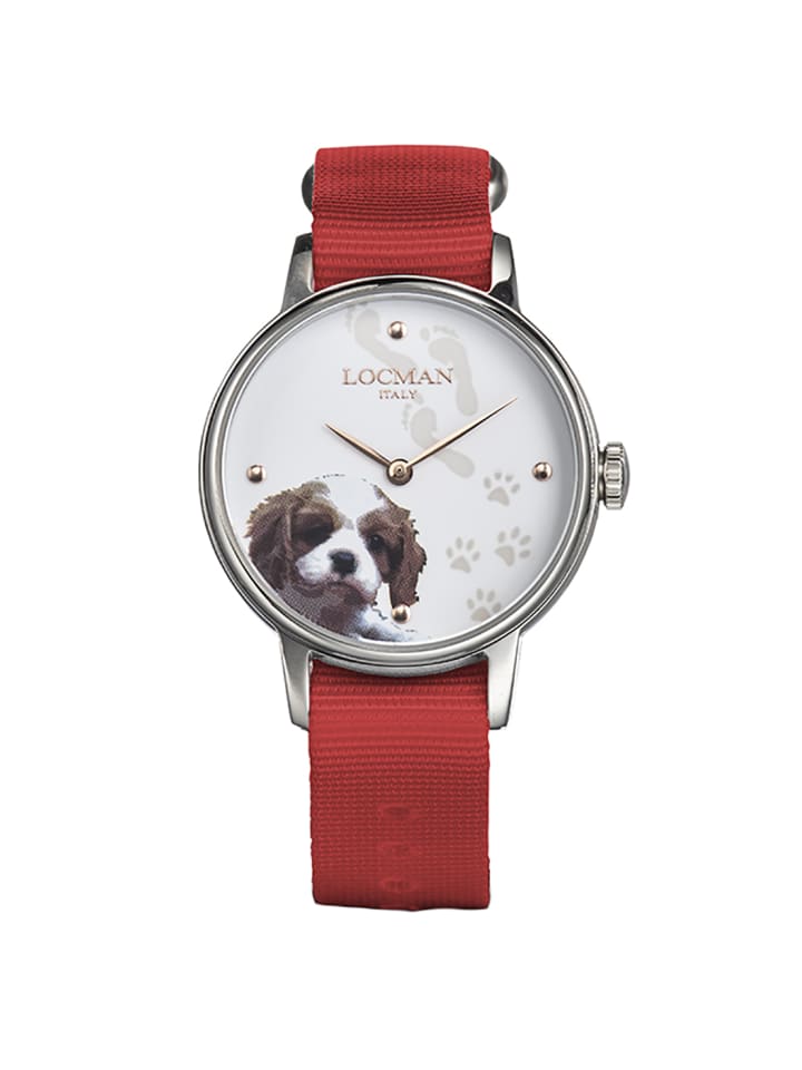 Damenuhr "1960 Fantasy Dog" in Rot
