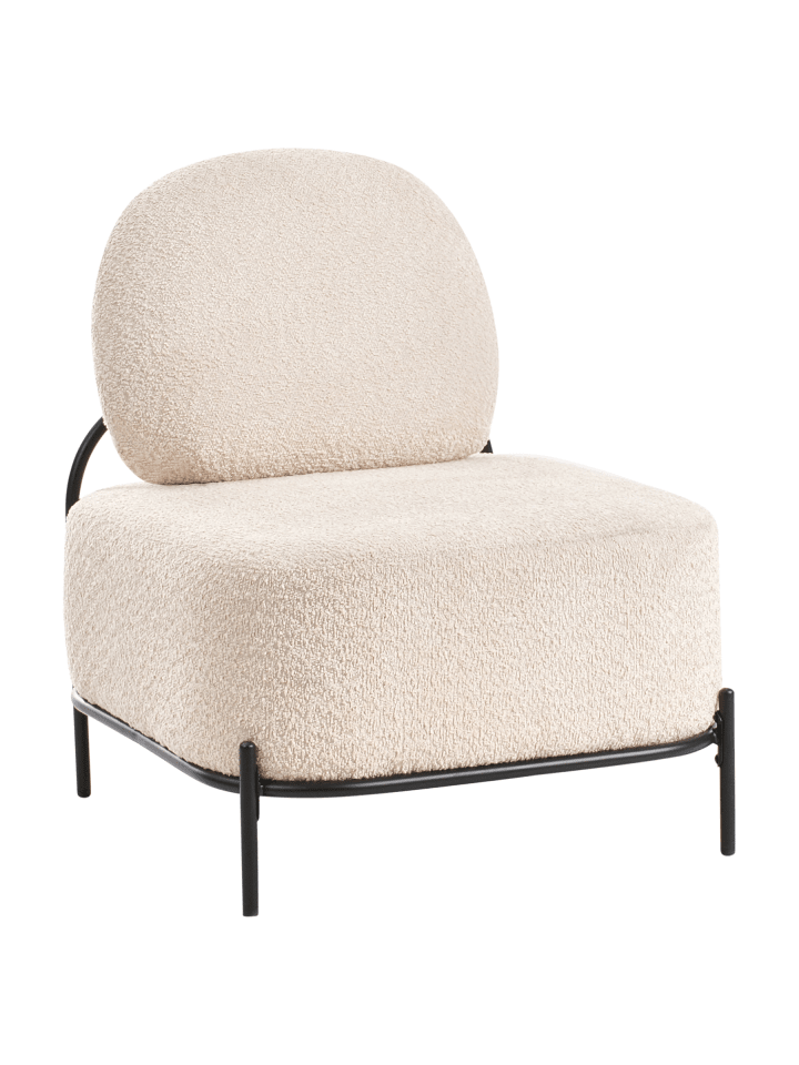 Sessel LUNDE in Beige/Schwarz - (W) 67 x (H) 81 x (L) 74 cm