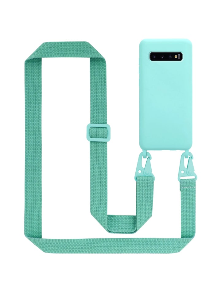 Handykette für Samsung Galaxy S10 PLUS Hülle in LIQUID TÜRKIS