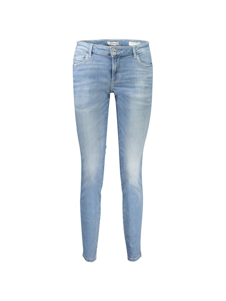 Blau Baumwolle Damen Skinny Jeans