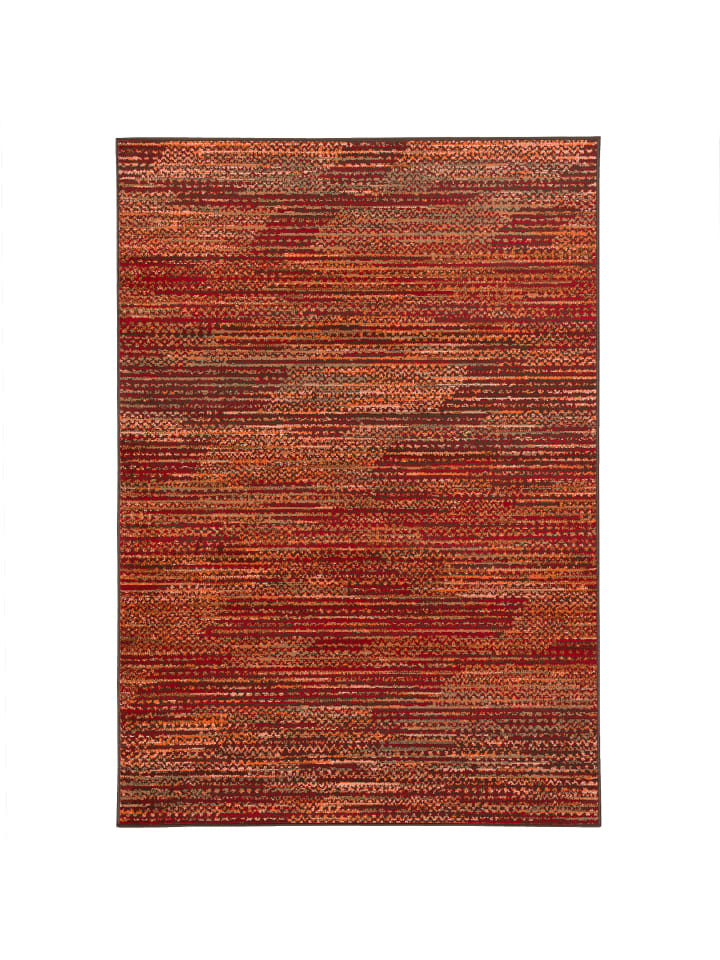 Modern Designer Velours Teppich Samba in Terrakotta
