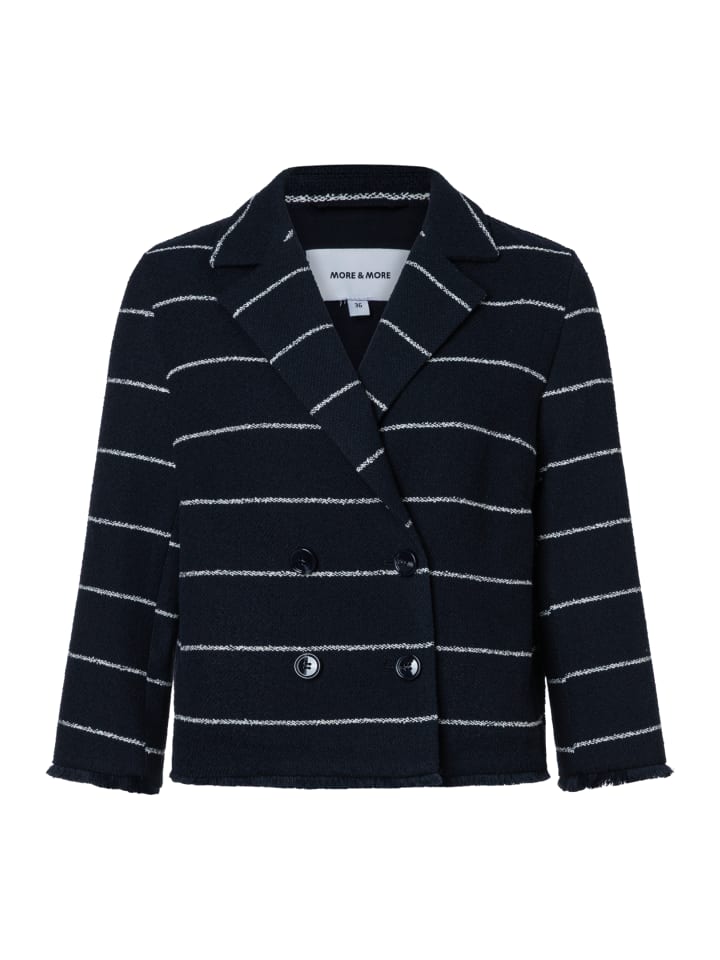 sportiver 3/4 Arm-Kurzblazer, gestreift in stripes