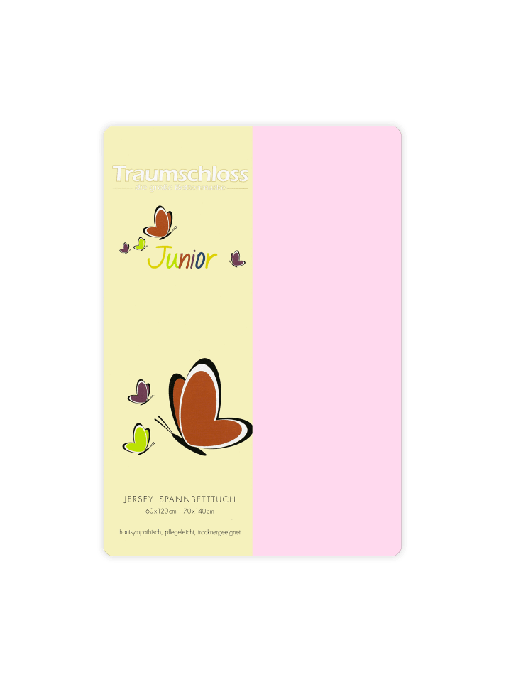 Kinder Jersey Spannbettlaken in puder (rosé)