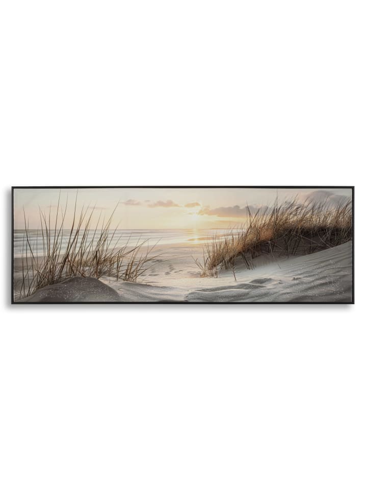 Gemälde auf lackierter Leinwand mit Rahmen und Reliefs, 152 × 4 × 52 cm
