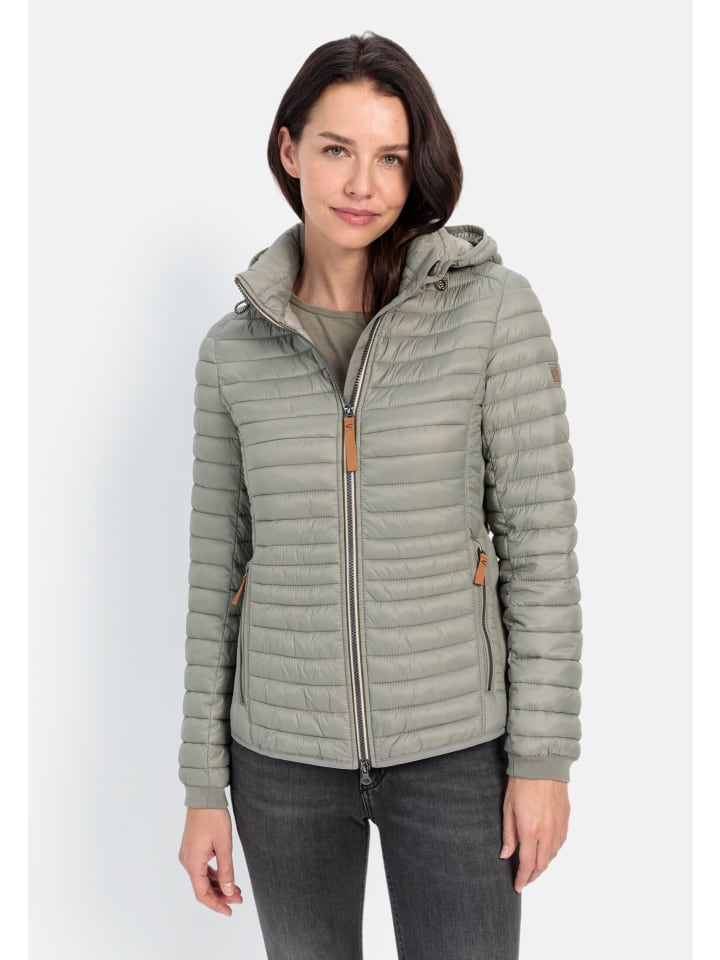 Leichte Steppjacke aus recyceltem Polyamid in Salbei Grün