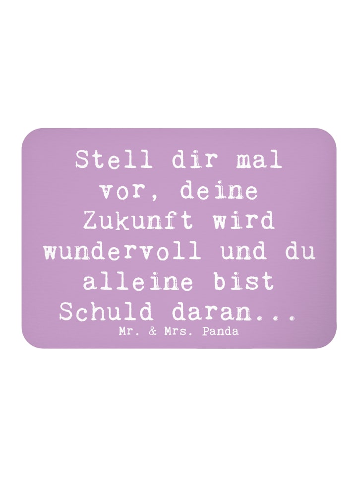 Kühlschrankmagnet Spruch Mutig zu sich selbst s... in Lavendeltraum