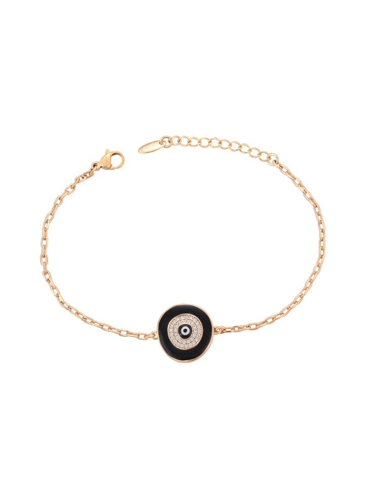 Women Bracelet in Rose Gold Black