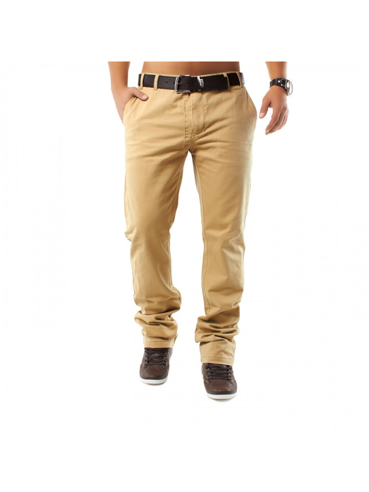 Chino Hose Honey DSN ID1159 Straight Fit in Beige