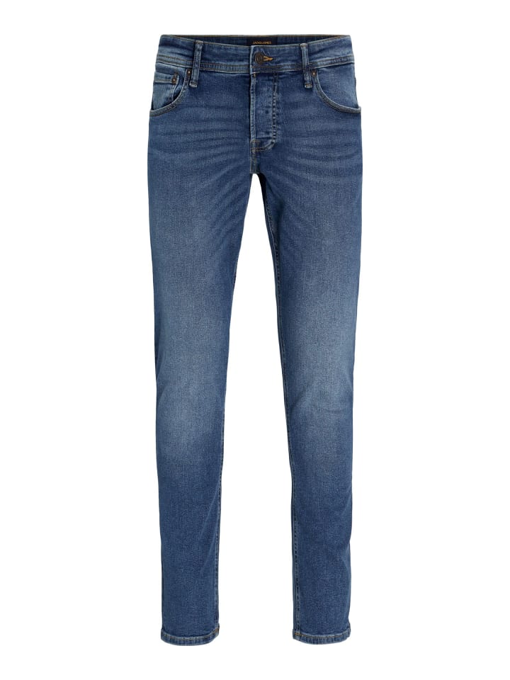Slim Fit mit geradem Bein in Blue Denim