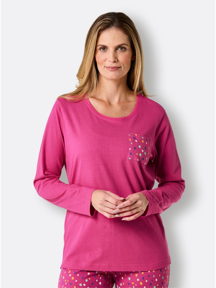 Schlafanzug-Shirt in fuchsia