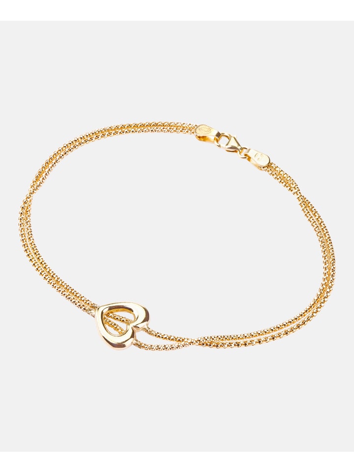 Armband aus 375 Gelbgold Herz-Design