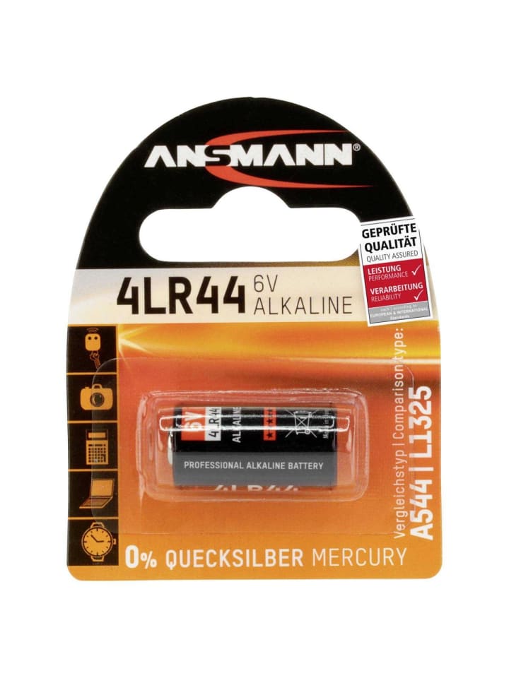 Batterie 4LR44 in Schwarz