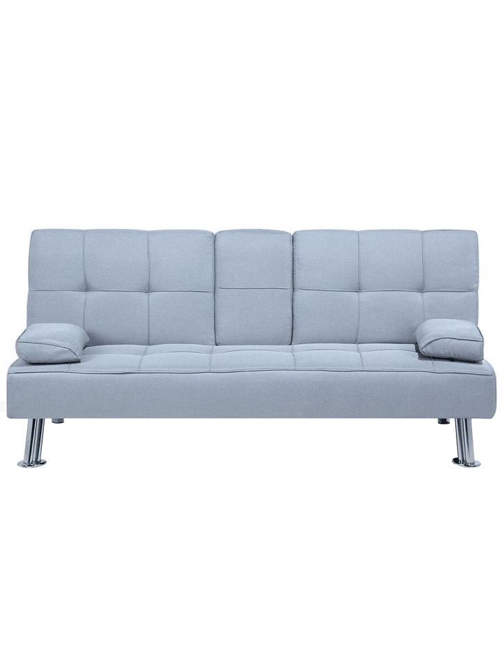 3-tlg 3-Sitzer Sofa ROXEN in Grau/Silber
