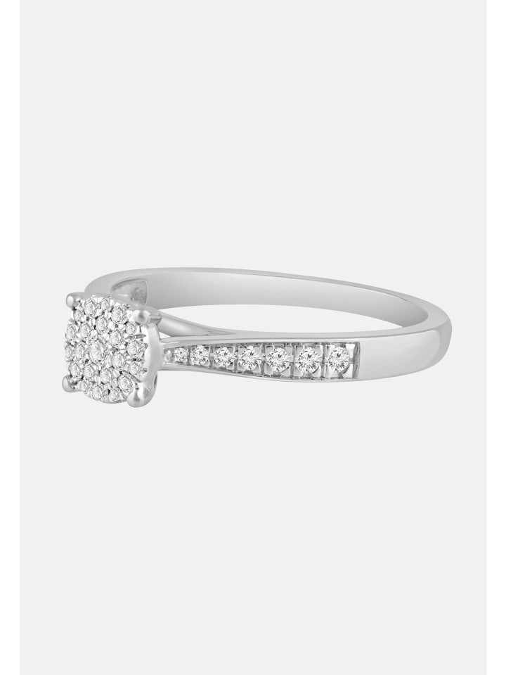 Ring aus 585 Weißgold mit Diamant