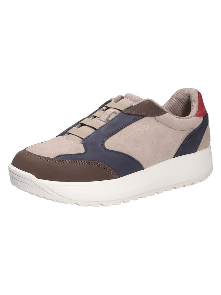 Slipper ELENA BEIGE/BLUE in beige