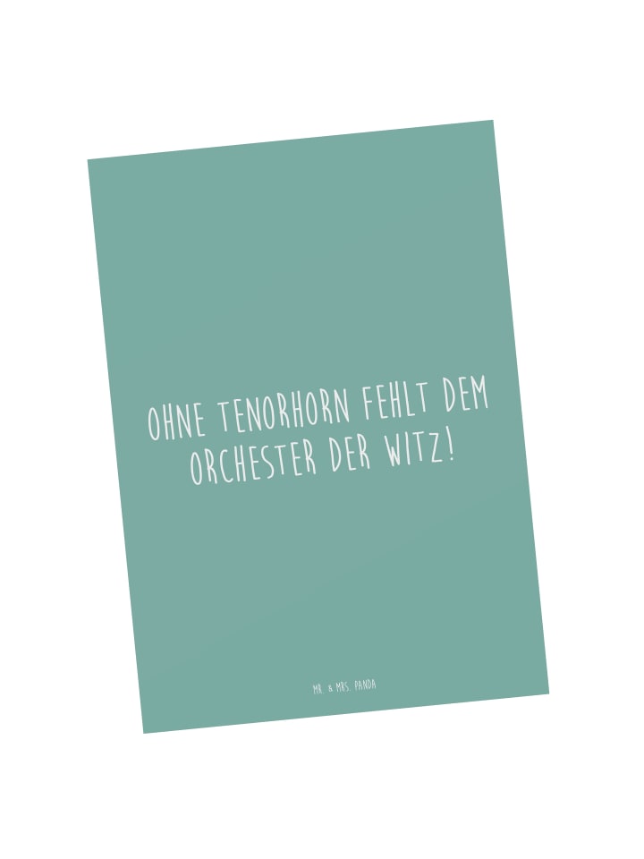Grußkarte Tenorhorn Witz mit Spruch in Meeresbrise