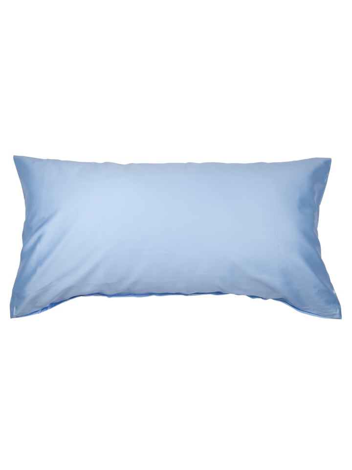 Mako-Satin Kissenbezug in hellblau