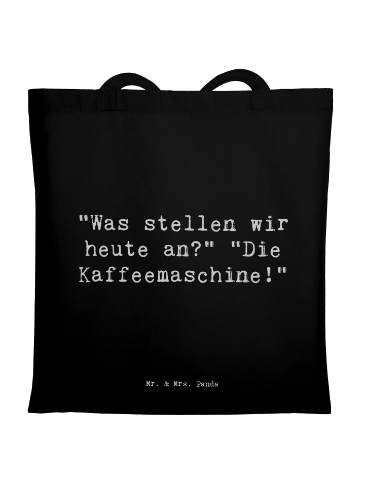 Shopper Spruch Freude am Morgen mit Spruch in Schwarz