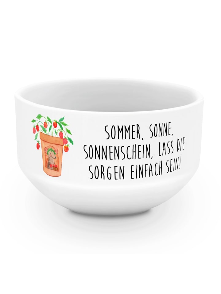 Schale Sommerfreude mit Spruch in Weiß