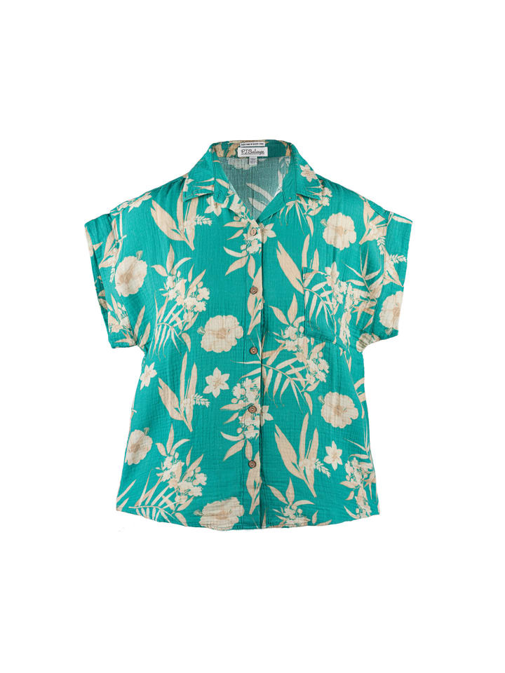 Pyjamaoberteil Tahitian Tropics in mineral