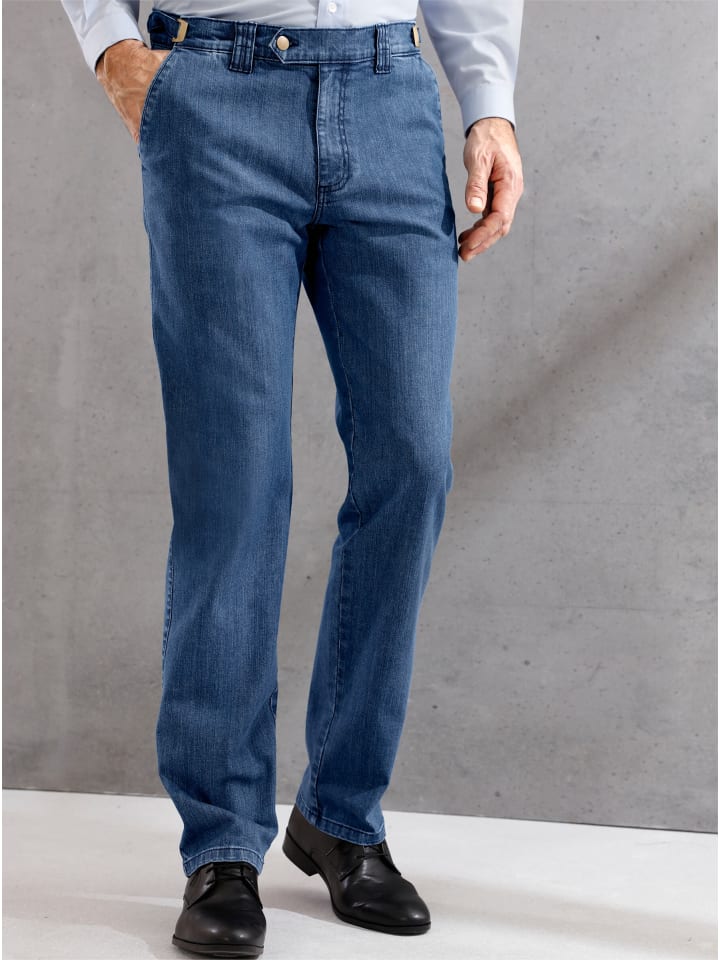Autofahrer-Jeans in blue-stone-washed