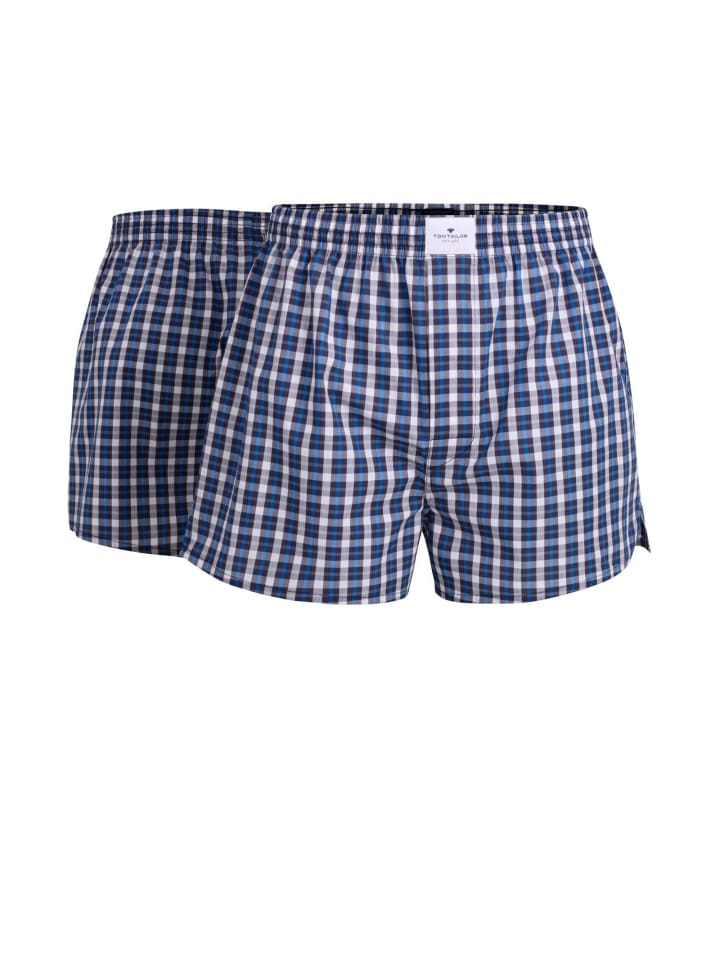Web-Boxershorts 2er Pack in Blau