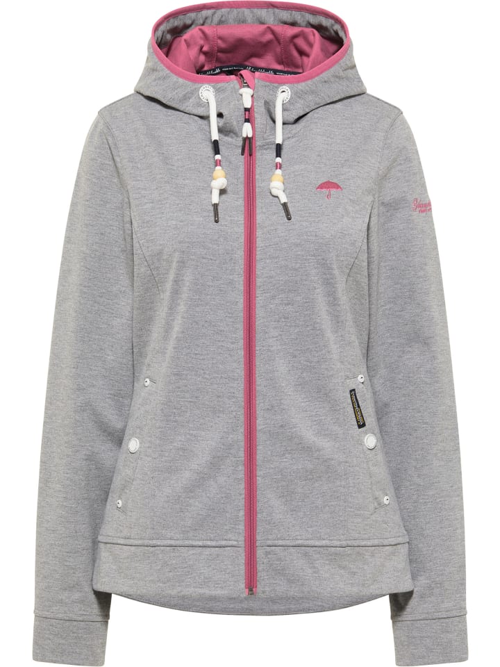 Damen Funktionsjacke in Grau Melange Sorbetrot