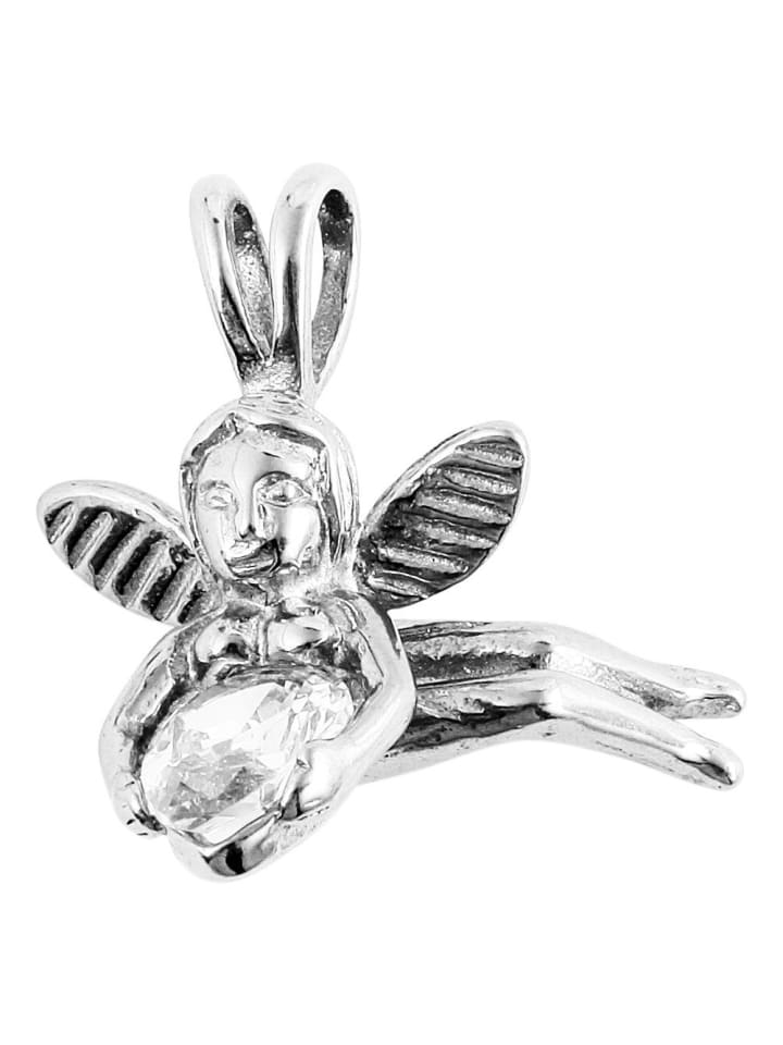 Mädchen Anhänger – Anhänger aus Edelstahl mit Zirkonia in silber