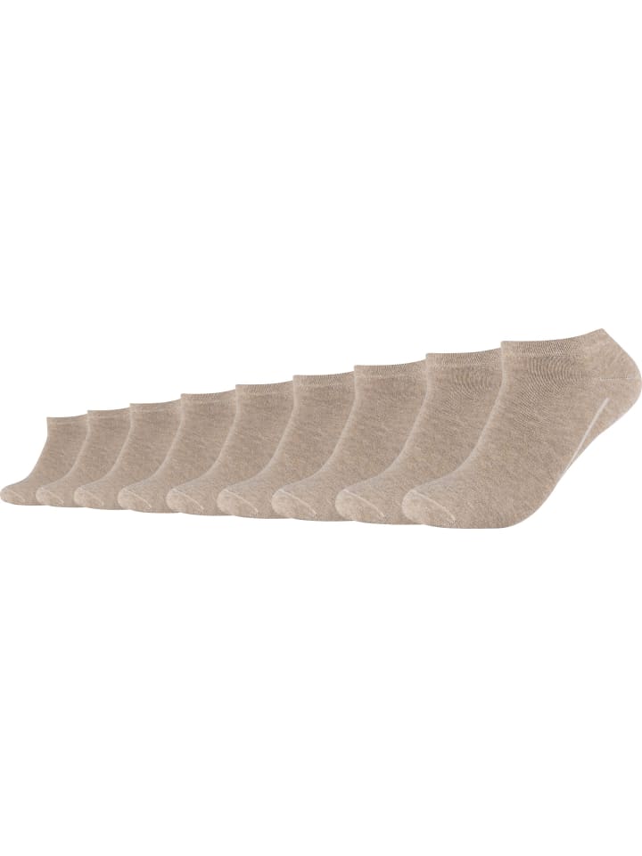 Baumwolle Unisex-Sneaker-Socken 9 Paar ca-soft in beige