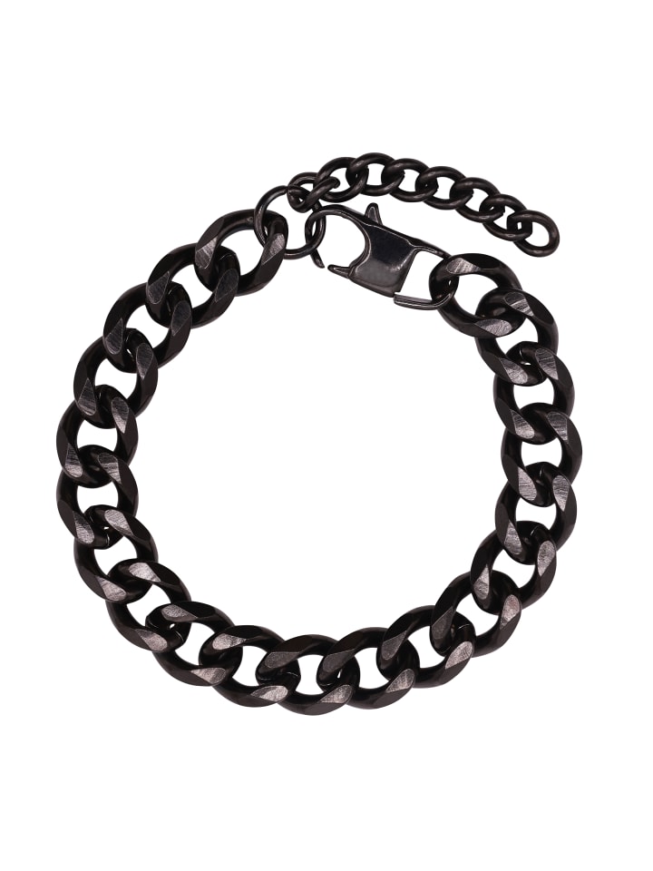 Gliederarmband für Herren Tommy schwarz farben in schwarz