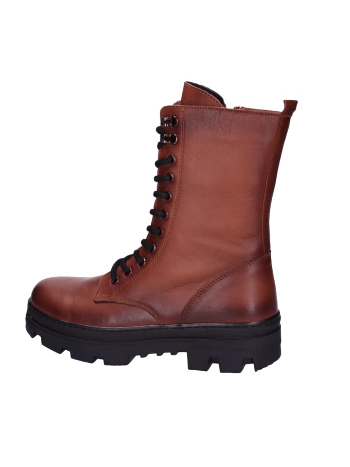 Schnürstiefeletten in Braun