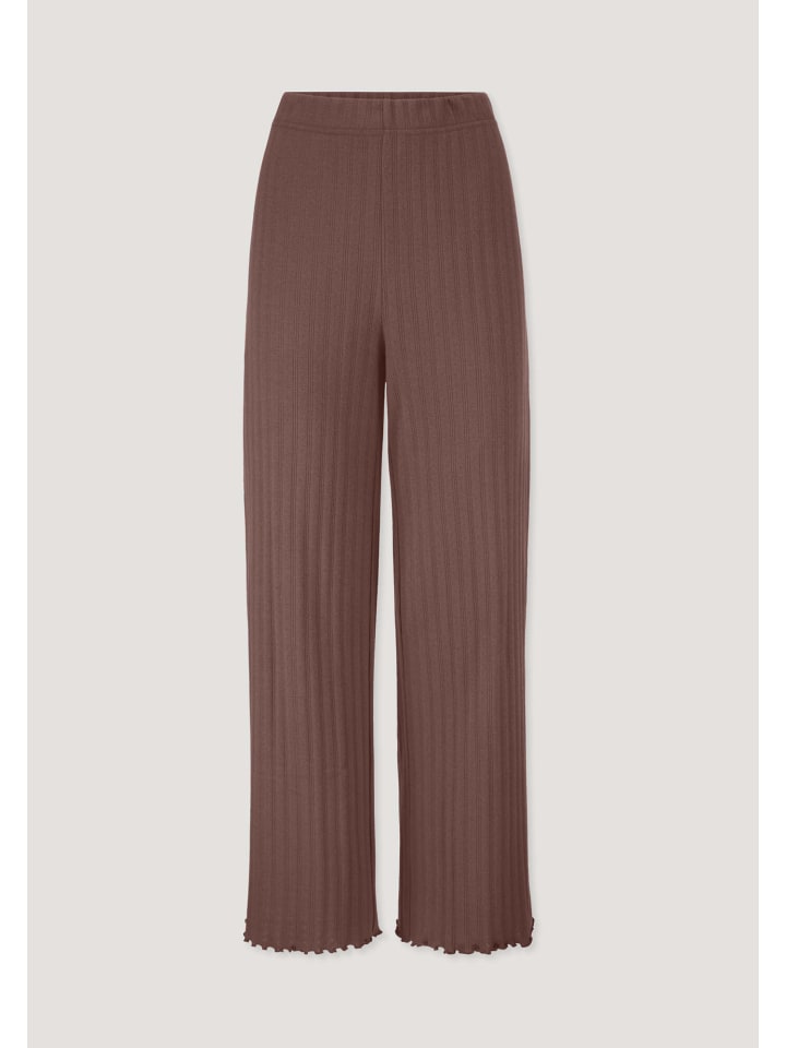 Hessnatur Pointelle Schlafhose PURE COTTON aus reiner Bio-Baumwolle in rosébraun