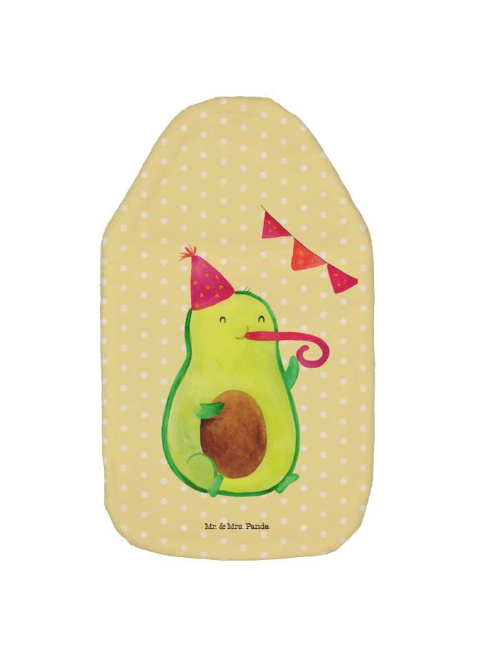 Wärmflasche Avocado Party ohne Spruch in Gelb Pastell