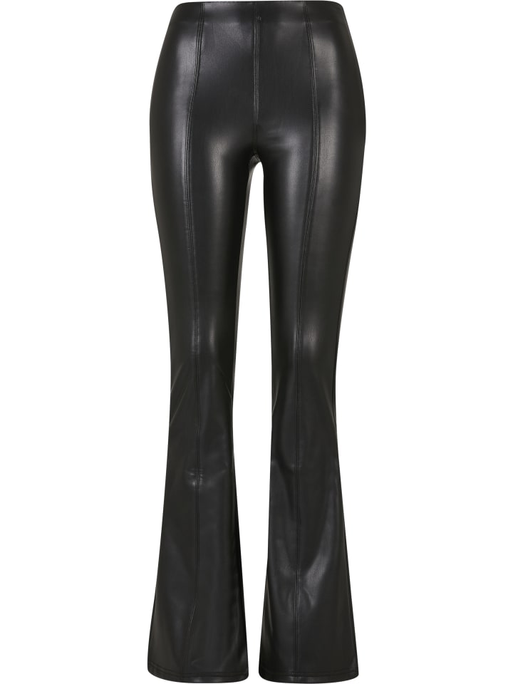 Trousers - Leather - Faux Leather in black
