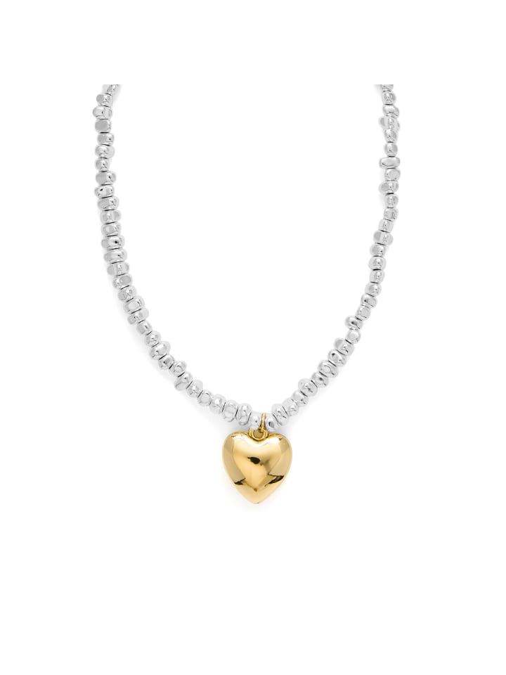Halskette Norku mit 18 Karat Gelbgold- und Silberfinish-NORKU