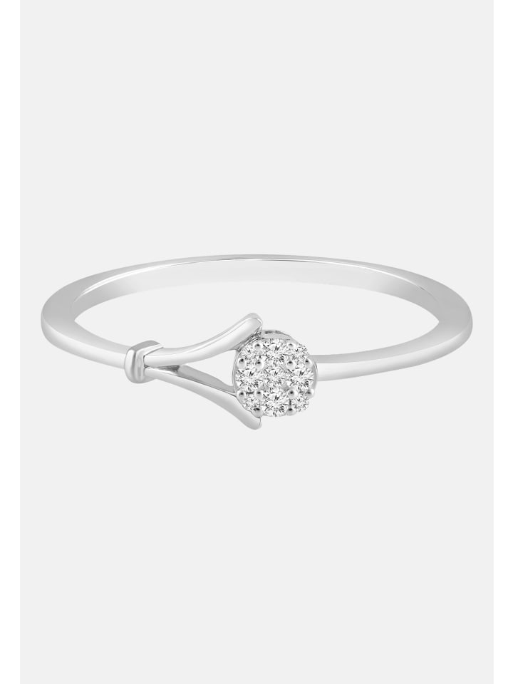 Ring aus 375 Weißgold mit Diamant