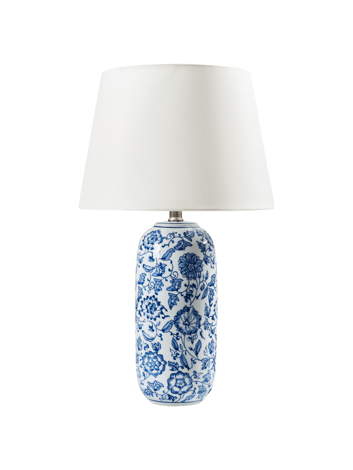 Tischleuchten AIBONITO in Weiß/Blau - (W) 33 x (H) 56 x (L) 33 cm