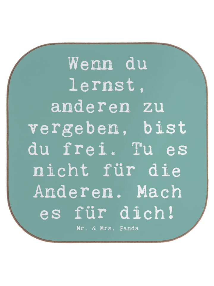 Untersetzer Spruch Vergebung Freiheit mit Spruch in Meeresbrise