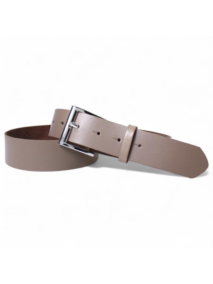 Ledergürtel in Taupe