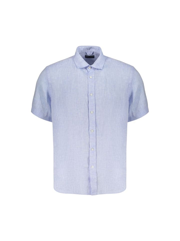 Blau Leinen Herren Hemd
