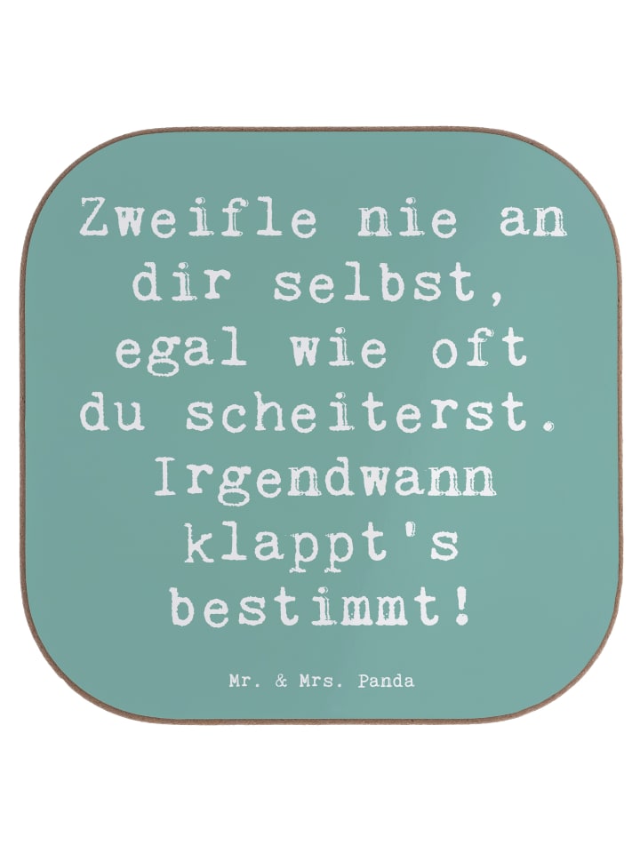 gläseruntersetzer Spruch Glaube an sich selbst ... in Meeresbrise