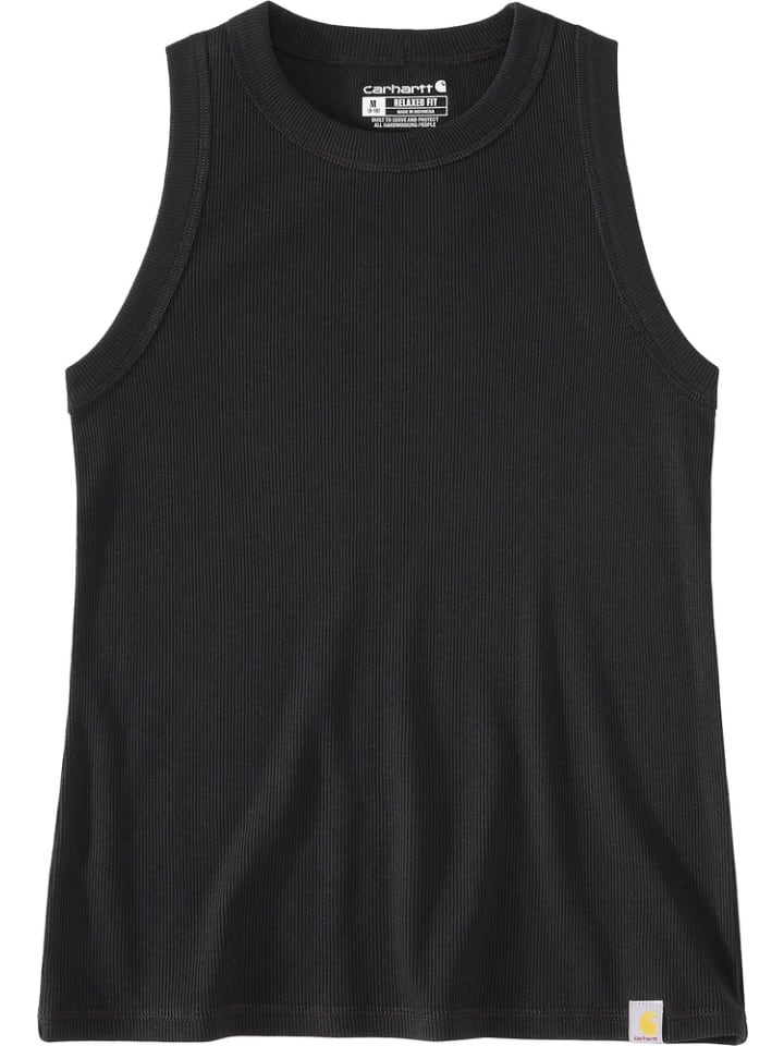 Top "Zellulosefaser Series Fitted Ribbed Tank" in Schwarz