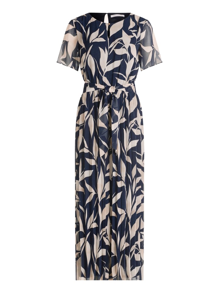 Jumpsuit mit Plissee in Dark Blue/Nature