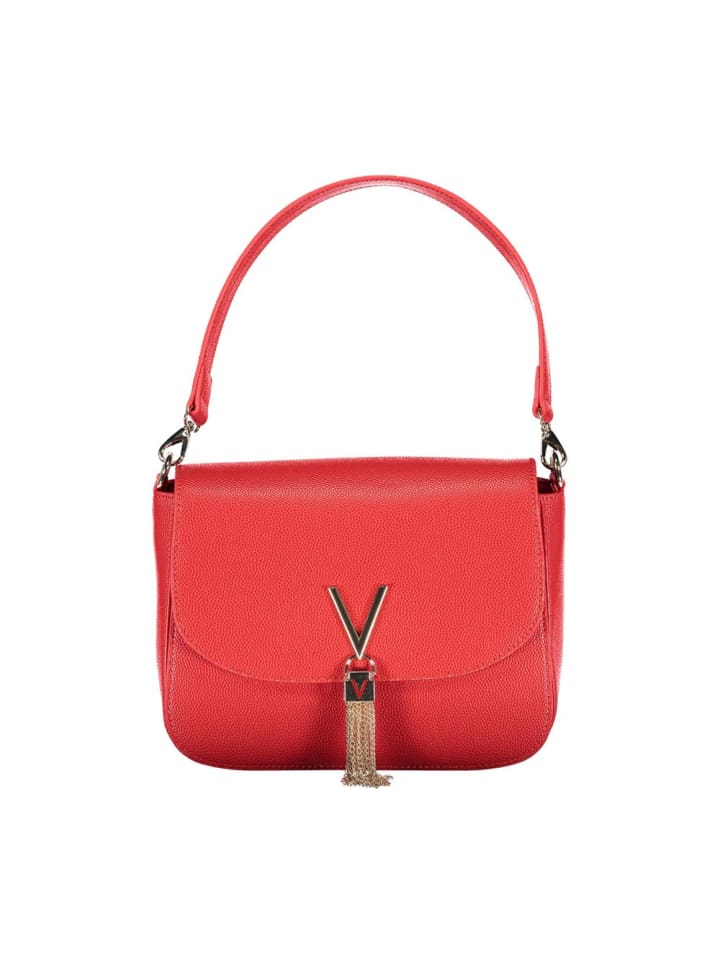 Rot Polyurethan Damen Tasche mit abnehmbar Griffe