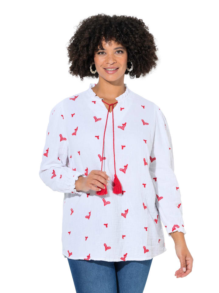 Bluse in schneeweiß
