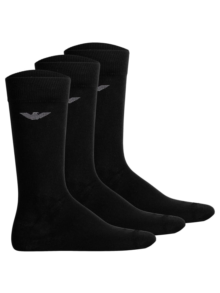 Socken 3er Pack in Schwarz