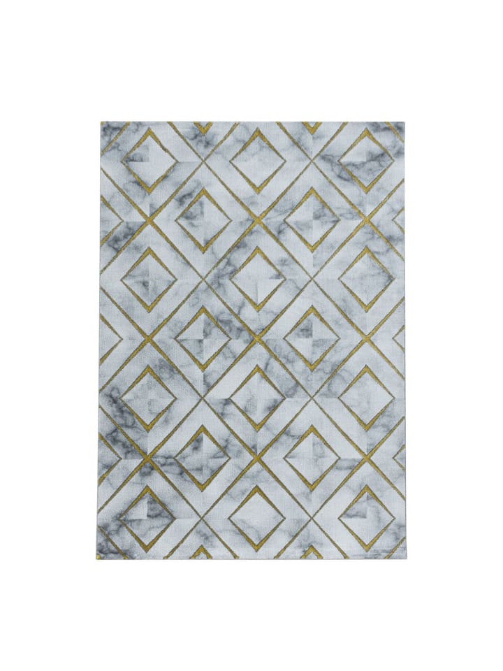 Kurzflor Teppich Nauro in Gold