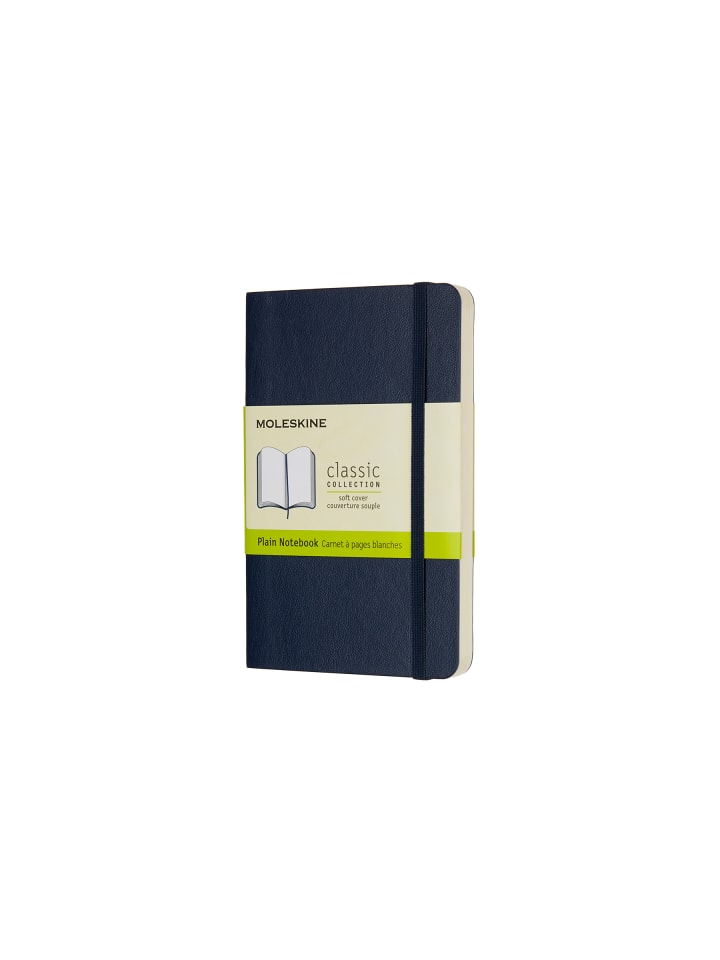 Notizbuch mit weichem Einband, 70g-Papier, Blanko "Classic" in Saphir