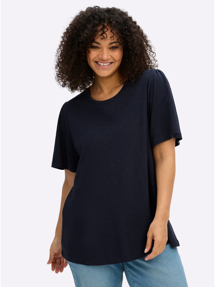 Halbarmshirt in tiefblau